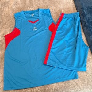 Binyuan Blue and Red Athletic Set